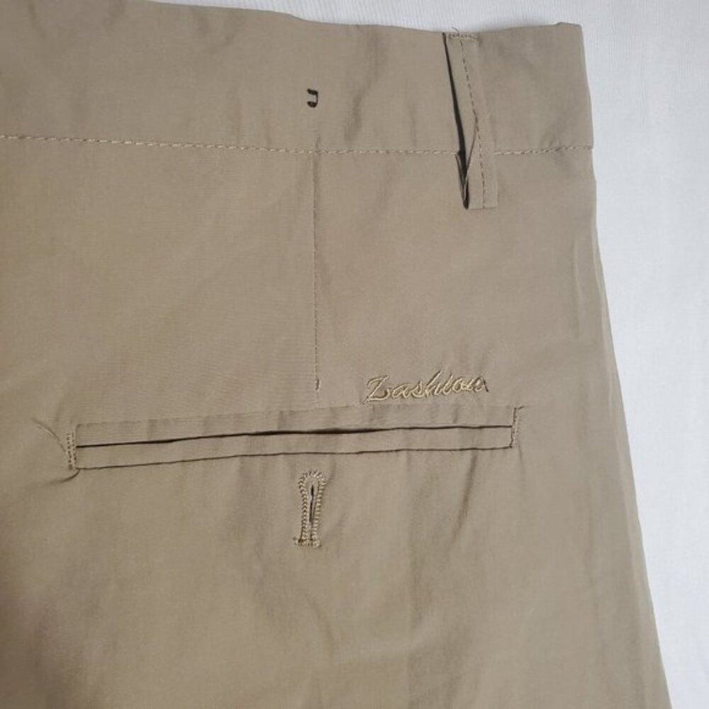 Mens Beige Chino Pants Slim Straight Fit Casual Stretch Size 33 Khaki - Picture 11 of 11